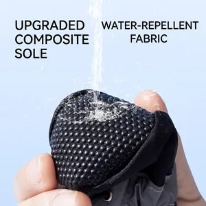 Waterproof dog boots with durable composite soles for small pets in winter conditions