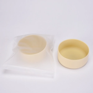 Thickened beige silicone protective boot for wide mouth tumblers in frosted packaging