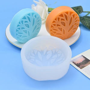 Tree of Life silicone mold for handmade candles and soap with detailed relief design