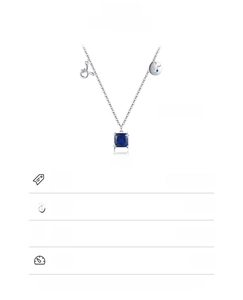 S925 Sterling Silber Stier Halskette mit 8mm blauem Edelstein und Sternzeichen-Anhänger
