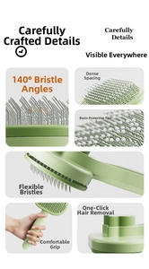 Detail view of 140-degree curved needles with resin tips and self-cleaning button