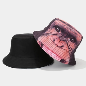 Bucket Hat Reversible Polyester Sun Protection Outdoor Casual Animal Print For Men Women Kids Lightweight Novelty
