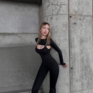 Combinaison Longue Femme Sexy À Manches Longues Découpe Ajustée Polyester Élasthanne Streetwear Urbain Une Pièce