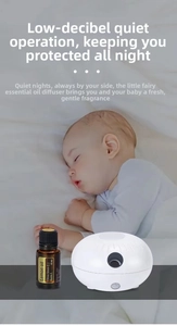 Silent waterless essential oil diffuser set with lemon oil for baby room and home