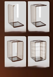 Step-by-step assembly guide for a transparent stackable storage box for kitchen and home