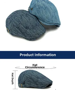 Detail view of cotton jacquard beret showing fabric texture and adjustable buckle