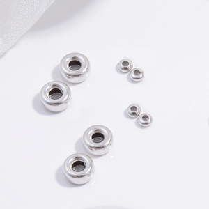 Polished S925 sterling silver round spacer beads in various sizes for DIY jewelry making