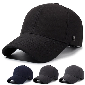 Baseball Cap Cotton Twill Adjustable Metal Buckle Square Logo Curved Brim Casual Outdoor Sun Hat Men