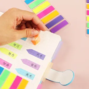 Transparent PET fluorescent index tabs with arrow and strip shapes for document marking