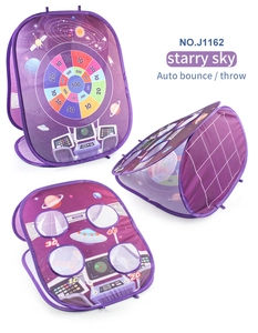 Detail of Starry Sky portable folding bean bag toss game tent with scoring targets