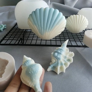 Siliconen Vorm Schelp Conch Voedselkwaliteit DIY Geurkaars Zeep Maken Gemakkelijke Vrijgave Oceaanstijl Handgereedschap