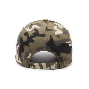 Classic camouflage baseball cap for men featuring an adjustable metal buckle back closure