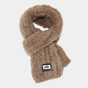 Ensemble d'hiver 3 pièces avec double pompons et étiquette LOVE en fausse fourrure