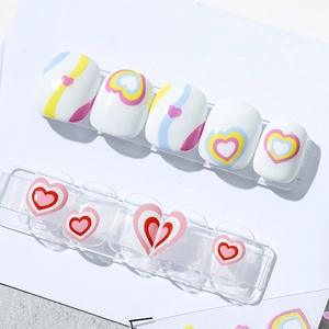 5D Heart Butterfly Nail Art Stickers Ultra Thin Adhesive Transparent DIY Manicure Decals For Women Girls Professional