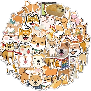 Cute Shiba Inu Graffiti Sticker Set Waterproof PVC Cartoon Dog Decals For Laptop Suitcase Skateboard Helmet DIY Decor