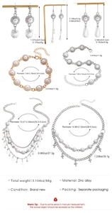 Guida alle taglie per set di gioielli con perle con misure di collane e orecchini a catena