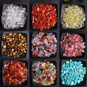 Natural Crystal Gemstone Chips Polished Tumbled Irregular Stones For Home Decor Healing Vase Filler Crafting Supplies