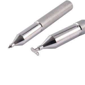 Stainless Steel Dermal Anchor Insertion Tool Professional Body Piercing Threaded Hand Tool Silver