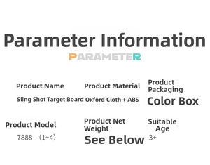 Detailed specifications table for kids indoor outdoor bean bag toss game set