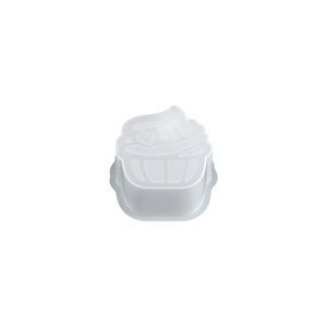 Cupcake shaped resin silicone mold with heart pattern for DIY candle holder crafts