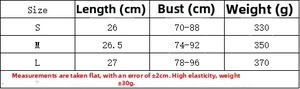 Size chart with length, bust, and weight details for the strapless slit dress set