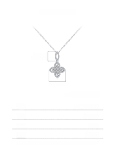 Detailed S925 sterling silver floral pendant specifications and dimension measurements
