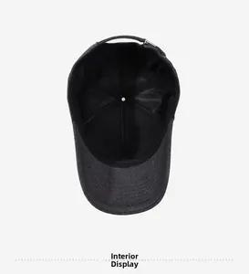 Vue intérieure montrant la structure à six panneaux et la boucle en métal de la casquette