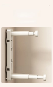 Wall-mounted retractable hanger rack with three-stage adjustment and 179mm extension length