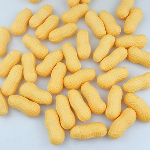 Realistic peanut-shaped creative toy with realistic shell texture and yellow finish