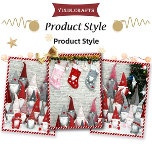 Detailed showcase of Christmas gnomes and holiday stockings in various festive colors