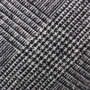 Winter checkered warm wool flat cap with thick padded lining and houndstooth texture