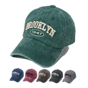 Casquette De Baseball En Coton Lavé Vintage Broderie Brooklyn Réglable Rétro Hip Hop Chapeau Soleil Pour Hommes Femmes