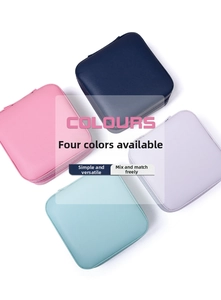 Compact travel jewelry organizer in four colors featuring a sleek zipper closure