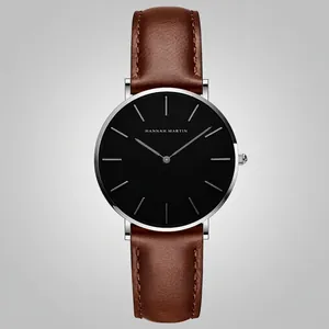 Women Minimalist Quartz Watch Alloy Case Leather Nylon Strap Waterproof Japan Movement Casual Business Timepiece