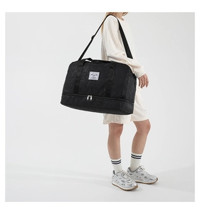 Star pattern gym bag with dry-wet separation pocket and independent shoe compartment