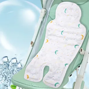 Universal baby stroller cooling pad with gel beads and hand-drawn star moon pattern