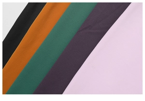 Detailed fabric swatches showing texture and colors for quick-dry yoga sportswear
