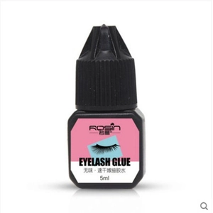 Odorless 5ml black bottle eyelash extension glue with pink label for quick drying