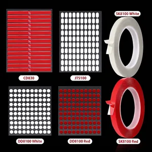 Ruban adhésif double face transparent et pastilles pour ongles et outils de manucure
