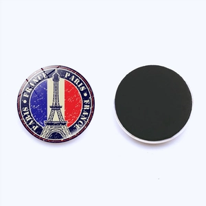 30mm crystal glass Eiffel Tower Paris fridge magnet with soft magnetic backing