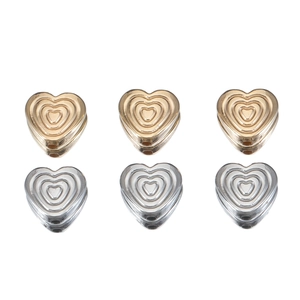 Plastic Electroplated Heart Shape Loose Beads DIY Jewelry Making Accessories Heart Beads For Bracelet Necklace Handcraft