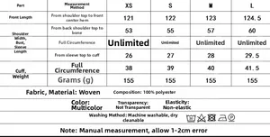 Detailed size chart and washing instructions for the striped wrap shirt maxi dress