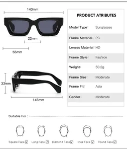 Detailed size guide for small frame sunglasses with lens and frame dimensions in mm