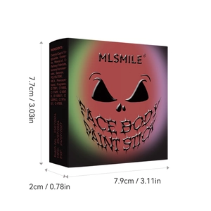 Halloween face and body paint stick set of 4 colors in 3D rendered black packaging box
