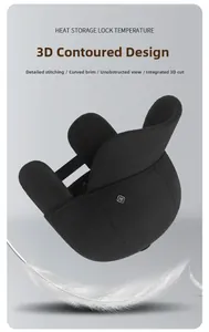Detailed view of thermal winter baseball cap with ear flaps and 3D precision stitching