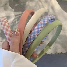 Set of five elegant PU leather and fabric scrunchies in minimalist pastel tones