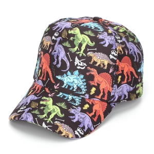 Casquette de baseball enfant avec motif dinosaure numérique coloré pour protection solaire