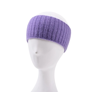 Paarse gebreide hoofdband voor dames, zacht winter haaraccessoire voor sport en gezicht