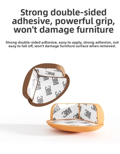 L-shaped silicone corner protector detail showing 3M strong adhesive for furniture safety