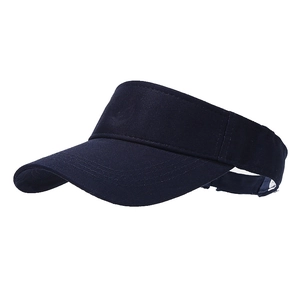 Navy blue breathable open top sun visor hat for outdoor sports and leisure activities